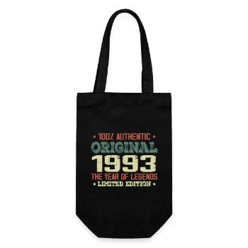 Legende seit 1993 Jahrgang 1993 - 31. Geburtstag - Geschenkbeutel für Flaschen - Schwarz - Vorne