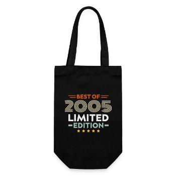 Retro 2005 Vintage Cadeau 19e Anniversaire 19 Ans - Sac à bouteille - noir - Devant