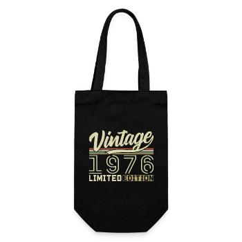 Legend since 1976 Born in 1976 Birthday 48 years old - Gift Bag for Bottles - black - Front