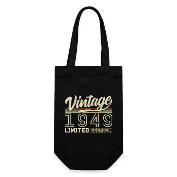 Legend since 1949 Born in 1949 Birthday 75 years - Gift Bag for Bottles - black - Front