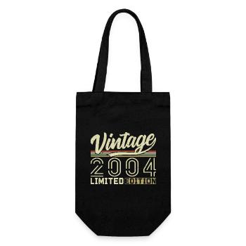 Legende seit 2004 Geboren 2004 Geburtstag 20 Jahre - Geschenkbeutel für Flaschen - Schwarz - Vorne