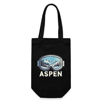 Aspen Wintersport Skifahren Snowboarden Skibrille - Geschenkbeutel für Flaschen - Schwarz - Vorne