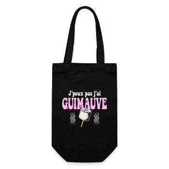J'peux pas j'ai Guimauve rose - Sac à bouteille - noir - Devant
