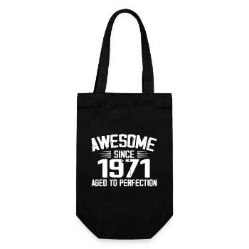 Jahrgang 1971 Geschenk zum 53. Geburtstag 1971 - Geschenkbeutel für Flaschen - Schwarz - Vorne