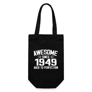 Vintage 1949 75th Anniversary Gift 1949 - Gift Bag for Bottles - black - Front