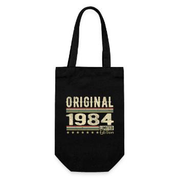 Original 1984 - Retro 1984 Geburtstagsgeschenk - Geschenkbeutel für Flaschen - Schwarz - Vorne
