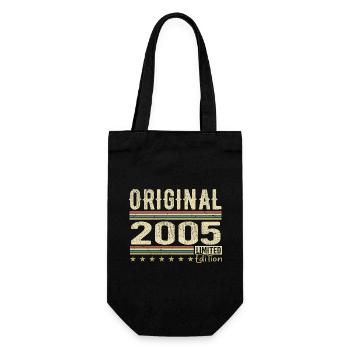 Original 2005 – Retro-Geburtstagsgeschenk 2005 - Geschenkbeutel für Flaschen - Schwarz - Vorne