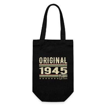 Original 1945 - Retro 1945 Birthday Gift - Gift Bag for Bottles - black - Front