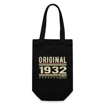 Original 1932 - Retro 1932 Birthday Gift - Gift Bag for Bottles - black - Front