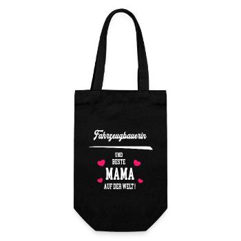 Fahrzeugbauerin Beste Mama Muttertag Geburtstag - Geschenkbeutel für Flaschen - Schwarz - Vorne