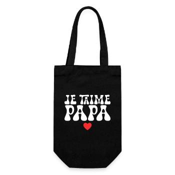 Je T'aime Papa - Sac à bouteille - noir - Devant