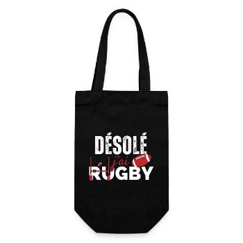 Sorry I have Rugby - Gift Bag for Bottles - black - Front