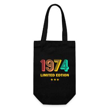 1974 Vintage Rétro 50e anniversaire cadeau mari - Sac à bouteille - noir - Devant
