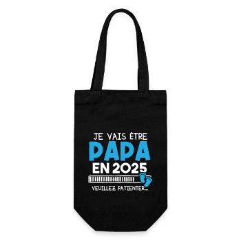 Je vais être papa en 2025 veuillez patienter... - Sac à bouteille - noir - Devant