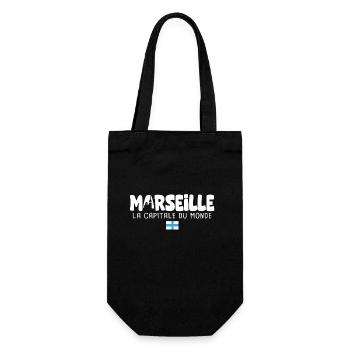 Marseille capitale du monde fier être marseillais - Sac à bouteille - noir - Devant