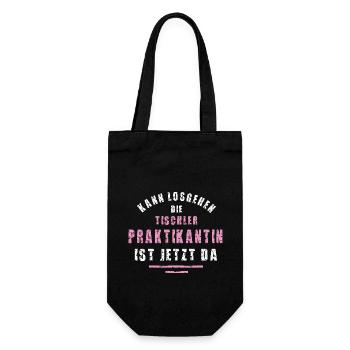 Tischler Praktikantin Danke Praktikum Tischlerei - Geschenkbeutel für Flaschen - Schwarz - Vorne