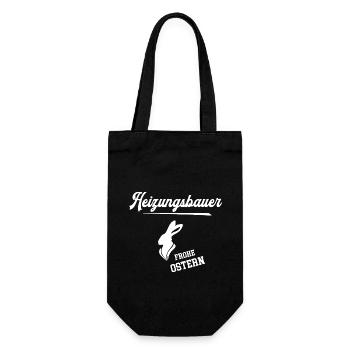 Heizungsbauer Frohe Ostern Oster Outfit - Geschenkbeutel für Flaschen - Schwarz - Vorne
