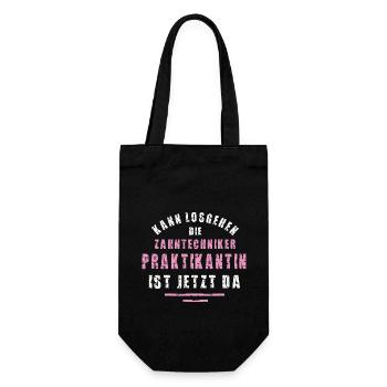 Zahntechniker Praktikantin Praktikum Zahntechnik - Geschenkbeutel für Flaschen - Schwarz - Vorne