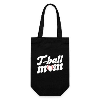 Retro Maman Joueuse De T-Ball Fan De Baseball - Sac à bouteille - noir - Devant