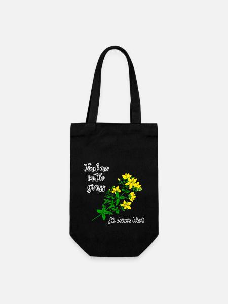Trouvez-moi dans l’herbe... Millepertuis - Sac à bouteille - noir