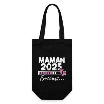 Maman 2025 En Cours - Sac à bouteille - noir - Devant