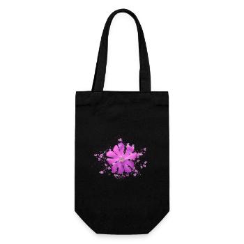 fleur rose fleur rose - Sac à bouteille - noir - Devant