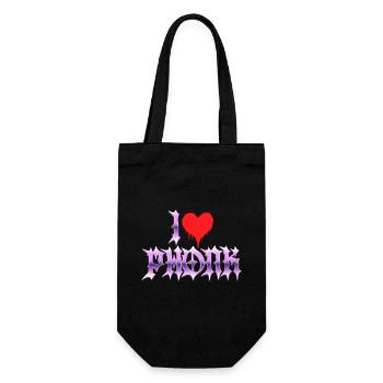I love phonk - I love phonk music - Gift Bag for Bottles - black - Front