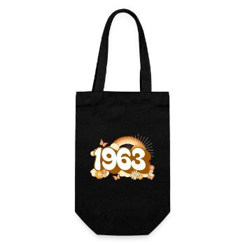 Retro 1963 Fête Anniversaire Femme 60 Ans - Sac à bouteille - noir - Devant
