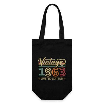 Vintage 1963 Anniversaire Rétro - Sac à bouteille - noir - Devant