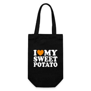 J'aime Ma Patate Douce Couple Thanksgiving - Sac à bouteille - noir - Devant