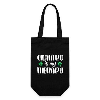 Cilantro is my therapy I love cilantro - Gift Bag for Bottles - black - Front