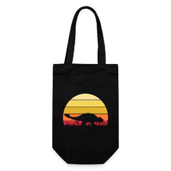 Archaeologist Dino Ankylosaurus Dinosaur - Gift Bag for Bottles - black - Front