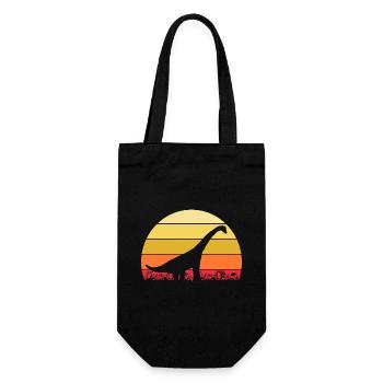 Archaeologist Dino Brachiosaurus Dinosaur - Gift Bag for Bottles - black - Front
