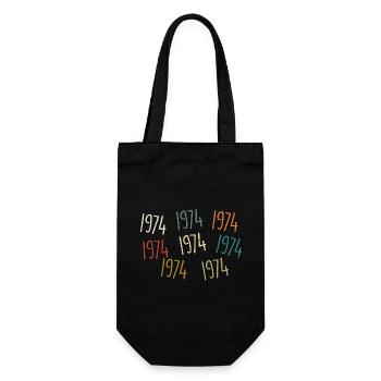Né en 1974, année de naissance - légendaire depuis 1974 - Sac à bouteille - noir - Devant