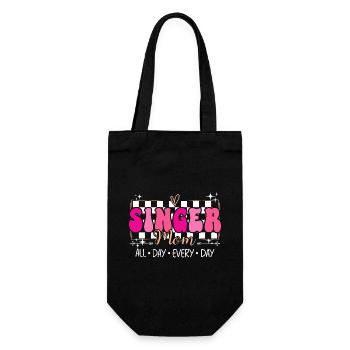 Singender Musiker Mama Sänger - Geschenkbeutel für Flaschen - Schwarz - Vorne