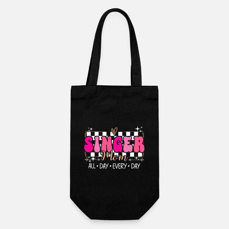 Singender Musiker Mama Sänger - Geschenkbeutel für Flaschen - Schwarz