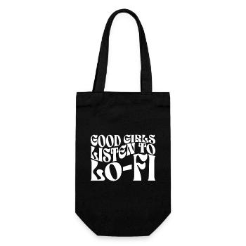 Mädchen Lofi B - Geschenkbeutel für Flaschen - Schwarz - Vorne
