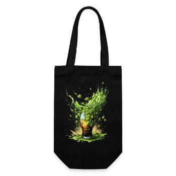 Hops explosion in beer glass - Gift Bag for Bottles - black - Front