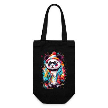 Cool Panda - Gift Bag for Bottles - black - Front