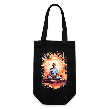 Meditation exercise - Gift Bag for Bottles - black - Front