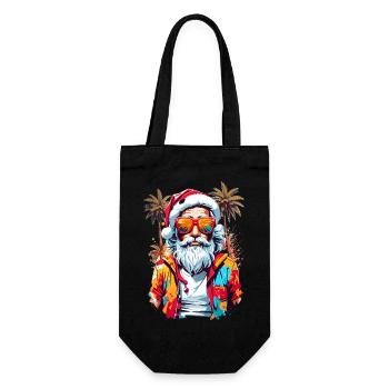 Cool Santa Claus - Gift Bag for Bottles - black - Front