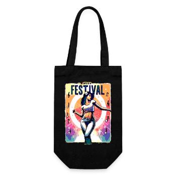 Life is a festival - Gift Bag for Bottles - black - Front