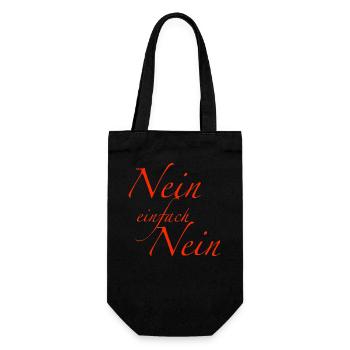 nein einfach nein - Geschenkbeutel für Flaschen - Schwarz - Vorne