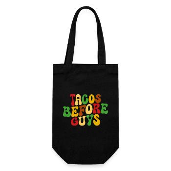 Tacos Before Guys Comedy Tacos - Gift Bag for Bottles - black - Front