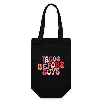 Tacos Before Guys Comedy Tacos - Gift Bag for Bottles - black - Front