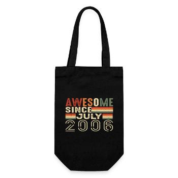 Juli 2006 Geburtstagsgeschenk Juli 2006 Jahrgang - Geschenkbeutel für Flaschen - Schwarz - Vorne
