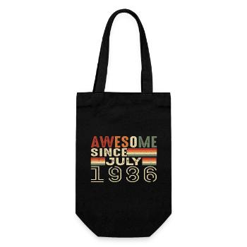 Cadeau d’anniversaire juillet 1986 Millésime juillet 1986 - Sac à bouteille - noir - Devant