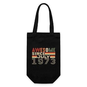 Cadeau d’anniversaire juillet 1973 Millésime juillet 1973 - Sac à bouteille - noir - Devant