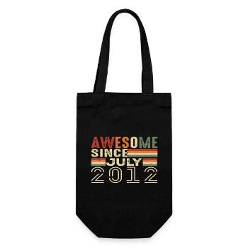 Juillet 2012 Cadeau d’anniversaire Juillet 2012 Millésime - Sac à bouteille - noir - Devant