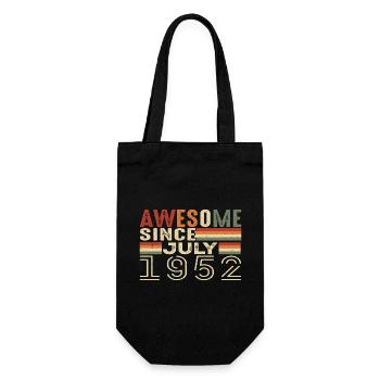 Juli 1952 Geburtstagsgeschenk Juli 1952 Jahrgang - Geschenkbeutel für Flaschen - Schwarz - Vorne